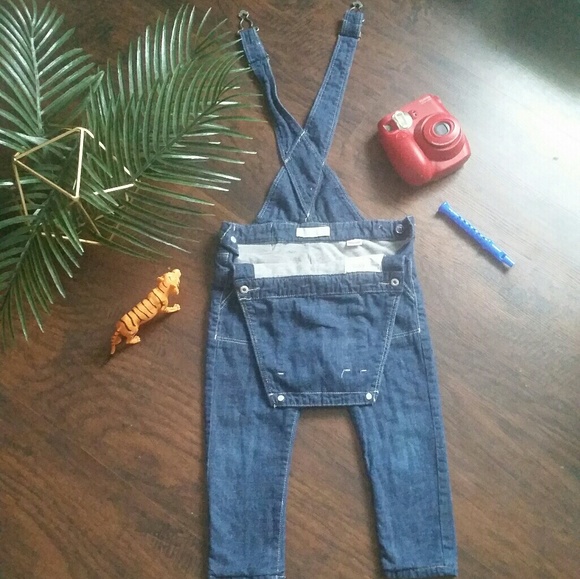Zara Lined Denim Overalls - Picture 2 of 5